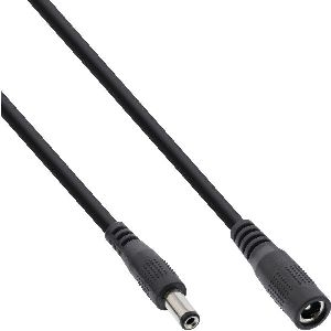 InLine® Verlängerungskabel, DC Stecker 5,5x2,1mm, schwarz, 2m 26802B