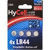 HyCell Batterie Alkaline Knopfzelle Typ LR44, 4er Blister 01032A