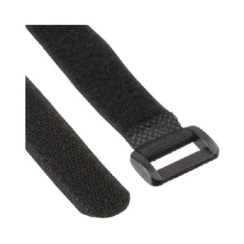 InLine® Klettschlaufen 25x500mm, 10er, schwarz 59945I