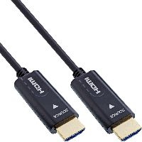 InLine® HDMI AOC Kabel, High Speed HDMI mit Ethernet 4K/60Hz Stecker/Stecker 80m 17580O