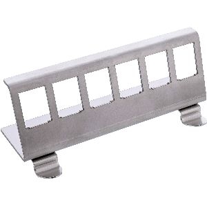 InLine® Keystone SNAP-In Metall-Modulhalter, 6-fach für Hutschiene 76203G