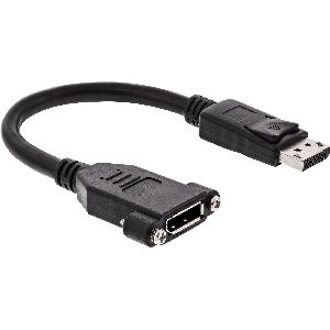 InLine® DisplayPort Adapterkabel, DisplayPort Stecker auf Einbaubuchse, 0,2m 17100I