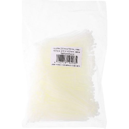 InLine® Kabelbinder, Länge 100mm, Breite 2,5mm, weiß, 1000 Stück, bulk 59963X