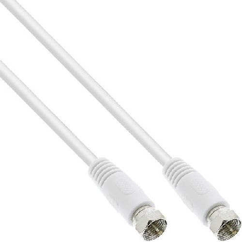 InLine® SAT-Anschlusskabel, 2x geschirmt, 2x F-Stecker, >75dB, weiß, 7m 69307