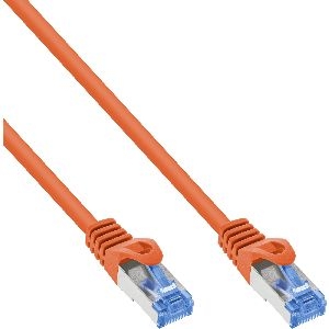 InLine® Patchkabel, Cat.6A, S/FTP, TPE (LSZH), CCA, orange, 0,3m 72633O