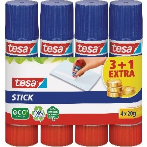 tesa Klebestifte, 3er Pack + 1 gratis, 20g 11621A