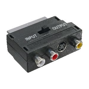 InLine® Scart Adapter, Scart (in/out) an 3x Cinch Buchse und 1x S-VHS Buchse 89953