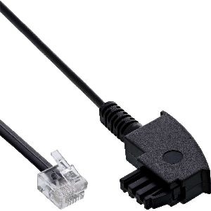 InLine® TAE-F Kabel, für DSL Splitter, TAE-F ST an Western 6/2 DEC ST, 20m 18620