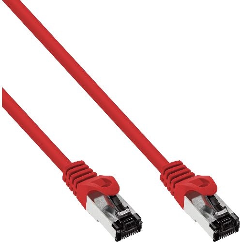 InLine® Patchkabel, S/FTP (PiMf), Cat.8.1, 2000MHz, halogenfrei, rot, 1,5m 78814R