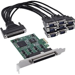InLine® Schnittstellenkarte, PCIe x1 zu 8x RS-232, D-Sub 9 Stecker 76660Z