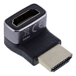 InLine® HDMI Adapter, HDMI A Stecker / Buchse, 90° oben, 8K UHD 17991G