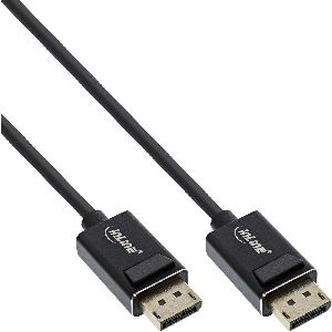 InLine® DisplayPort 2.0 Kabel, 8K4K UHBR, schwarz, vergoldete Kontakte, 1m 15401P