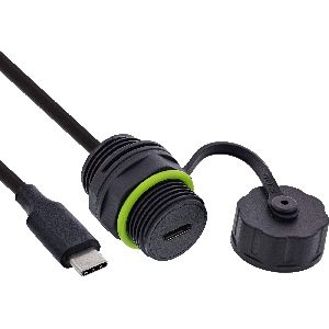 InLine® USB-C-Kabelkupplung, IP68, geschirmt, Buchse zu Stecker, 50cm 69927O