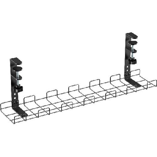 InLine® Kabelführungs-Gitter 60cm für Tischmontage mit Schraubklemmen, schwarz 23190G