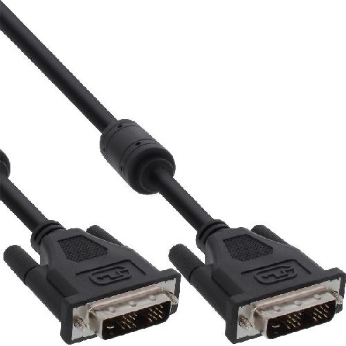 InLine® DVI-D Kabel, digital 24+1 Stecker / Stecker, Dual Link, 2 Ferrite, 10m 17779