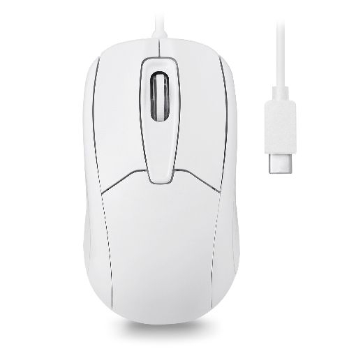 Perixx PERIMICE-209 C W, kabelgebundene USB-C Maus, Scrollrad, weiß 57143D