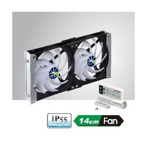 Titan TTC-SC20(C)+ Kühlschrank-Doppellüfter 140x25mm IP55, Timermodus 33742I