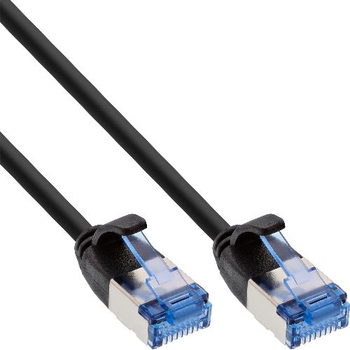 InLine® Patchkabel slim, U/FTP PiMf, Cat.6A, schwarz, 1,5m 71914S