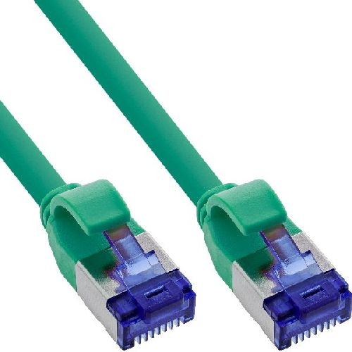 InLine® Patchkabel Slim, Cat.6A, S/FTP, TPE (LSZH) flexibel, PoE, grün, 20m 74920G