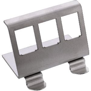 InLine® Keystone SNAP-In Metall-Modulhalter, 3-fach für Hutschiene 76203E