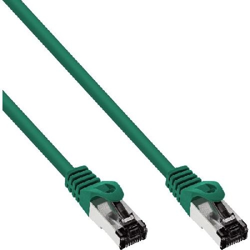 InLine® Patchkabel, S/FTP (PiMf), Cat.8.1, 2000MHz, halogenfrei, grün, 10m 78800G