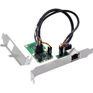 InLine® Mini-PCIe Gigabit Netzwerkkarte, 1x RJ45, Half-Size, inkl. RJ45-Modul 76622V