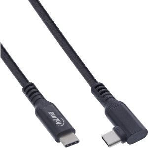 InLine® USB 3.2 Gen.1 Kabel, USB-C Stecker/Stecker gewinkelt für VR, schwarz, 5m 35705V