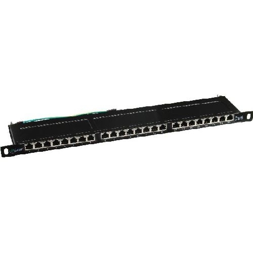 InLine® Patchfeld Cat.6, 24-fach, 48,26cm (19), 0.5HE, schwarz RAL9005 76224B