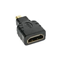 InLine 17690D InLine® HDMI Adapter, HDMI A Buchse auf Micro HDMI D Stecker, 4K/60Hz kompatibel, verg