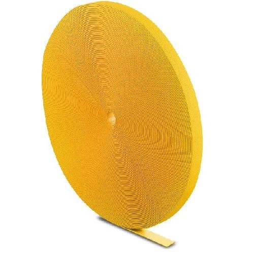 LABEL THE CABLE LTC PRO Roll Strap, doppelseitige Klettbandrolle, 25m, gelb 59935C