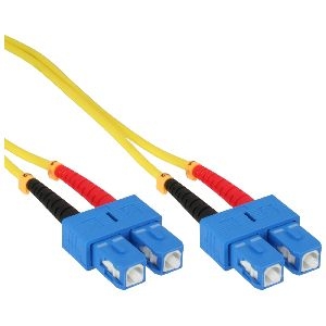 InLine® LWL Duplex Kabel, SC/SC, 9/125µm, OS2, 0,5m 82925C