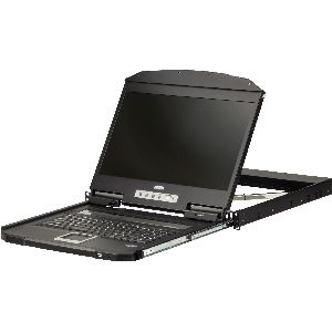 ATEN CL3700NW CH Kurze Tiefe Single Rail 18,5"-LCD Konsole (USB HDMI), CH-Layout 60712U