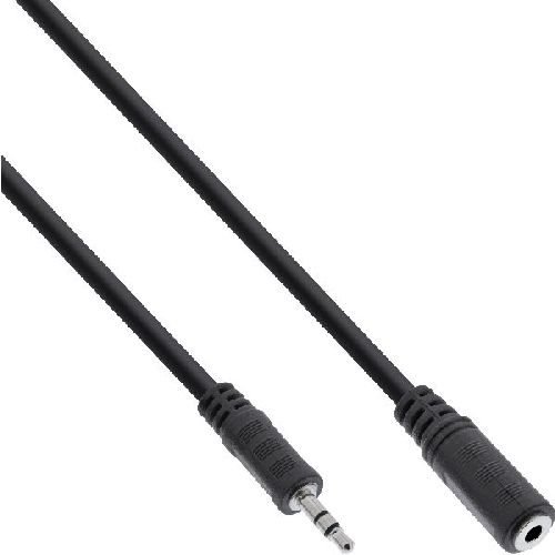 InLine® Klinke Verlängerung, 3,5mm Klinke Stecker / Buchse, Stereo, 2m 99931