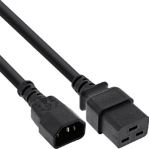 InLine® Netz Adapterkabel, IEC 60320 C14 auf C19, max 10A, 2m 16659G