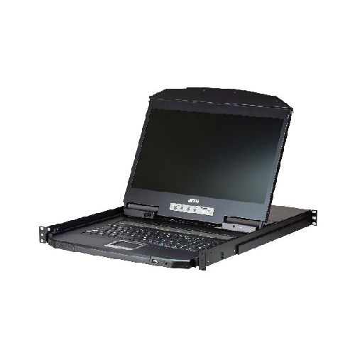 ATEN CL3116NX ES KVM-Switch 16-Port, 18,5-LCD-Konsole (PS/2-USB, VGA) ES-Layout 60712P