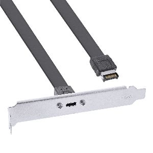 InLine® PCI Slotblende, USB-C zu USB 3.2 Frontpanel Key-A intern, 0,3m 33446G