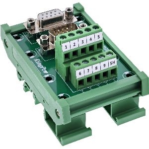 InLine® D-Sub 9 Terminalblock, Buchse/Stecker, Schraubklemme, Hutschiene 92501M