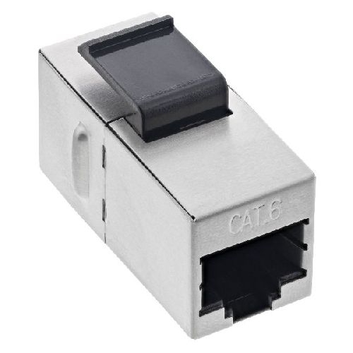 InLine® Keystone RJ45 Buchse / Buchse, SNAP-In, Cat.6, STP, bulk 74206B