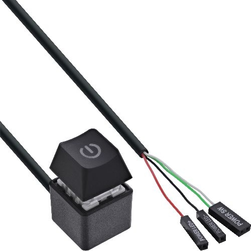InLine® Computer Power-Switch Remote Kabel, schwarz, 2 m 59910B