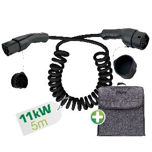 InLine® EV Spiral-Autoladekabel 11kW Typ2, 3-phasig, 5m 16275S