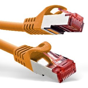 InLine® Patchkabel, S/FTP (PiMf), Cat.6, 250MHz, PVC, Kupfer, orange, 0,3m 76433O