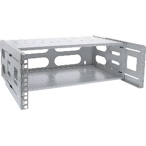 InLine® 19" Rack zur Wandmontage, 4HE, 24-40cm Tiefe, mit Abdeckung, grau 19104D