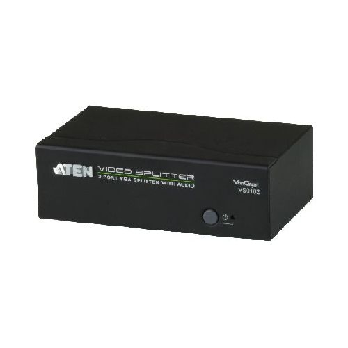 ATEN VS0102 Video-Splitter VGA/Audio 2-Port-Verteiler 450 MHz 57722X