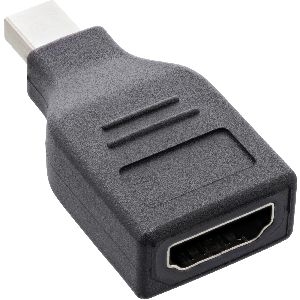 InLine® DisplayPort Konverter, mini DisplayPort Stecker auf HDMI Buchse, FullHD/60Hz, schwarz 17196D