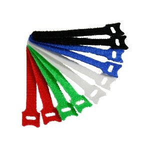 InLine® Kabelbinder 12x150mm, Klett-Verschluss, 10er, 5 versch. Farben 59943E