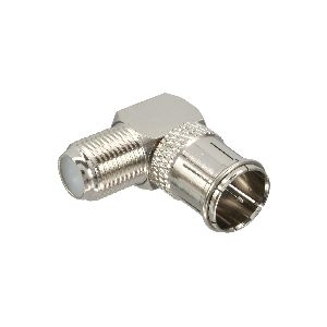 InLine 69923W InLine® Adapter F-Quick-Stecker (SAT) auf F-Buchse (SAT), gewinkelt