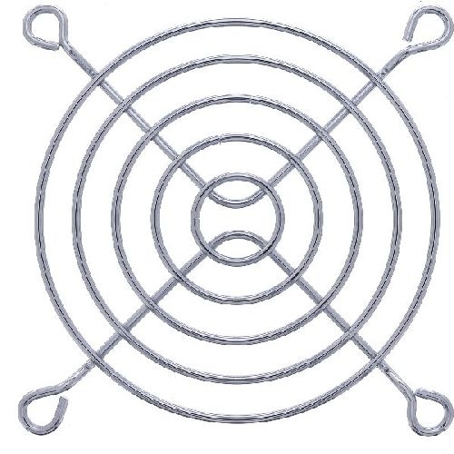InLine® Lüftergitter Metall, verchromt, 80x80mm 33378