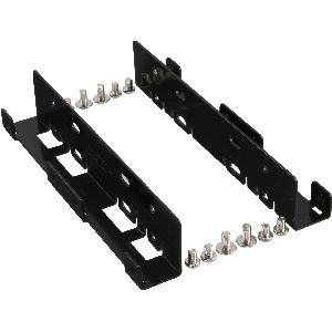 InLine® HDD/SSD Einbauschienen, 2x 6,35cm (2,5") zu 8,89cm (3,5"), schwarz 39950L