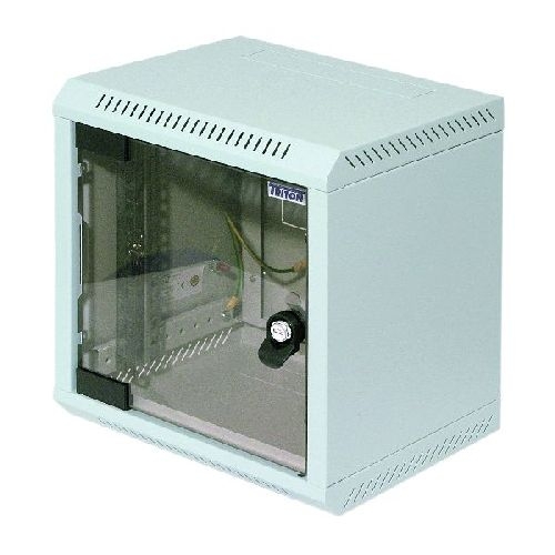 Triton RBA-09-AS3-CAX-C1 10 Wandschrank 9HE, Glastür, grau 01901B