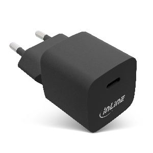 InLine® USB Netzteil, GaN Ladegerät Single USB-C, 33W, schwarz 31501B